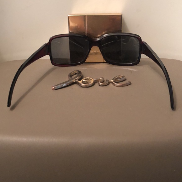 GUCCI(AUTHENTIC)-PRETTY BURGUNDY EYEGLASSES - Picture 5 of 7